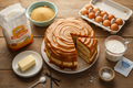 caramel cake and it's ingredients