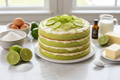 Key Lime layered cake and it's ingredients